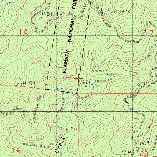 Topographic Map of Copper Trail, CA