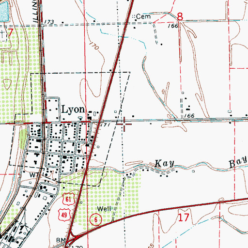 Topographic Map of Coahoma County Volunteer Fire Department Main Station, MS