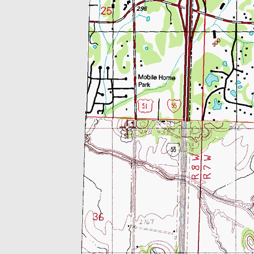 Topographic Map of Hernando Fire Department Station 2, MS