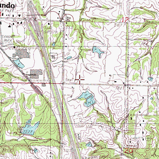Topographic Map of Hernando Fire Department Station 3, MS