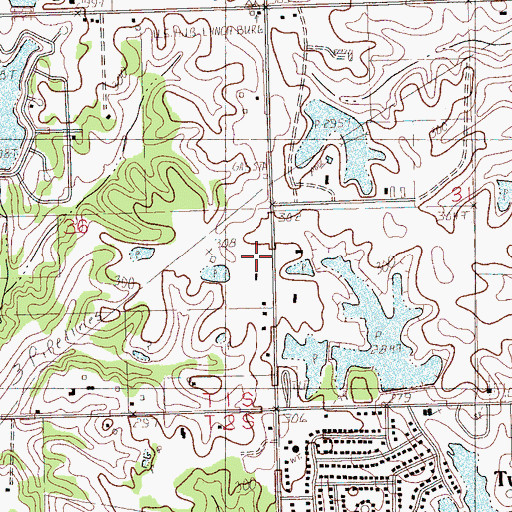 Topographic Map of Horn Lake Fire Department Station 3, MS