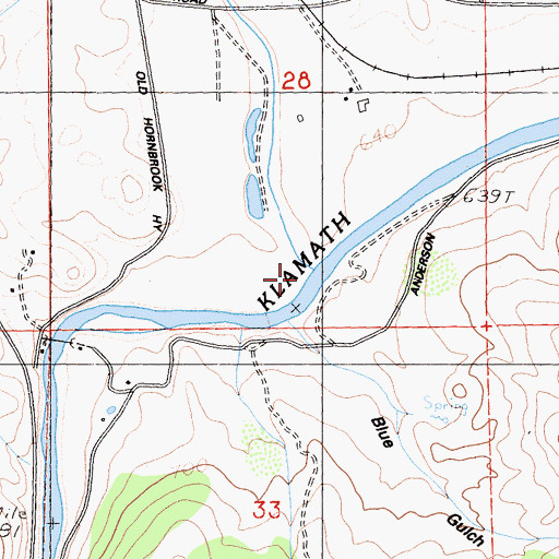 Topographic Map of Cottonwood Creek, CA