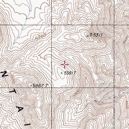 Topographic Map of Cottonwood Mountains, CA