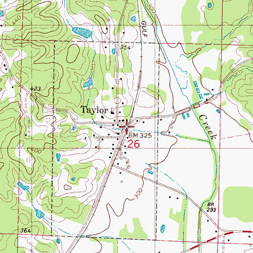 Topographic Map of Lafayette County Volunteer Fire Department Station 9, MS