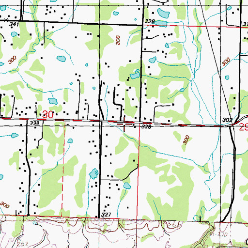 Topographic Map of Nesbit Volunteer Fire Department Station 2, MS