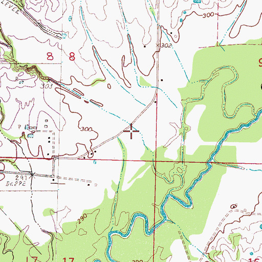 Topographic Map of Fair Haven Volunteer Fire Department, MS