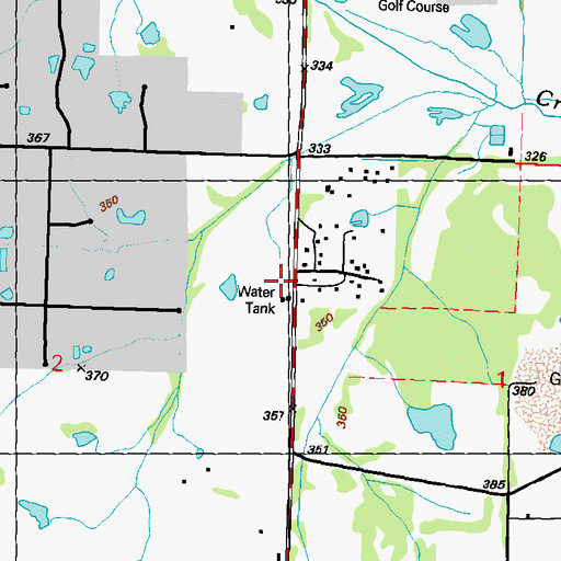 Topographic Map of Olive Branch Fire Department Station 4, MS