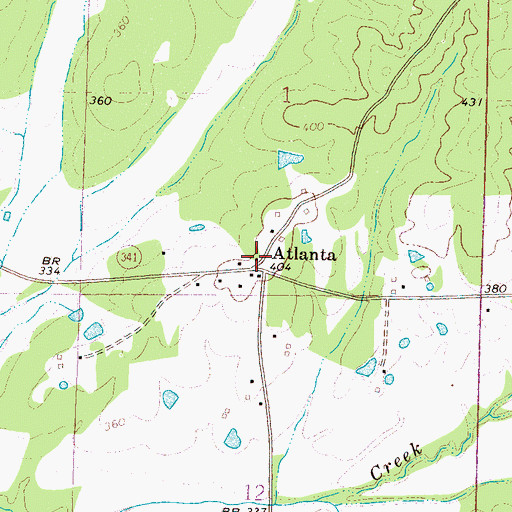 Topographic Map of Recorrhodes Chapel Volunteer Fire Department Station 2, MS