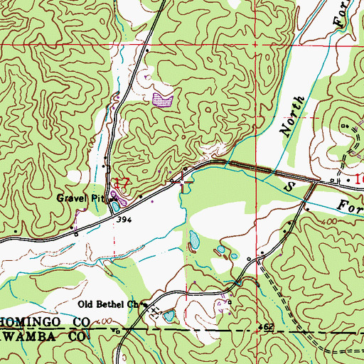 Topographic Map of South Tishomingo Fire Department, MS