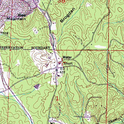 Topographic Map of Colman Park Fire Department, MS