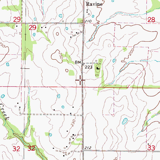 Topographic Map of Ravine Fire Department District 1, MS