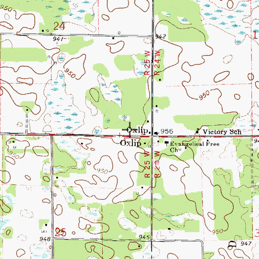 Topographic Map of Isanti Fire District Station 2, MN