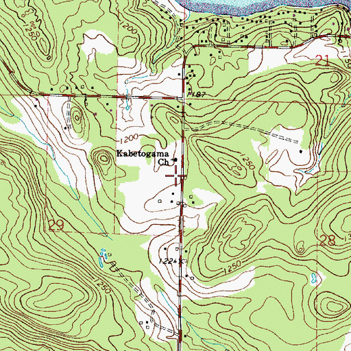 Topographic Map of Kabetogama Fire Department, MN