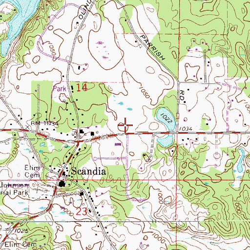 Topographic Map of Scandia Fire and Rescue Department, MN