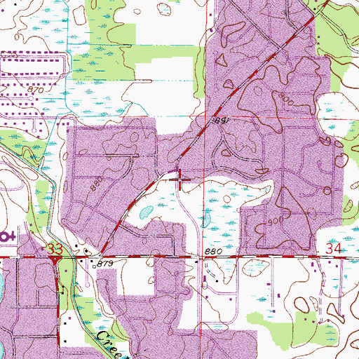 Topographic Map of Andover Fire Department Station 1, MN