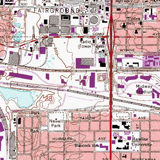 Topographic Map of Saint Paul Fire Training Office and Tower, MN
