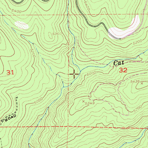 Topographic Map of Dark Canyon, CA