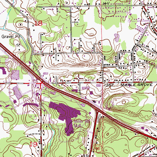 Topographic Map of Duluth Fire Department Station 7, MN