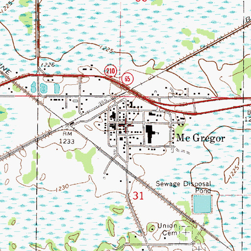 Topographic Map of McGregor Volunteer Fire Department Station 1 and Ambulance Service, MN