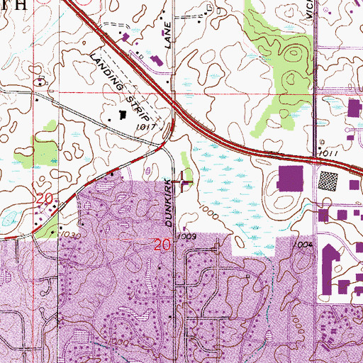 Topographic Map of Plymouth Fire Department Station 3, MN