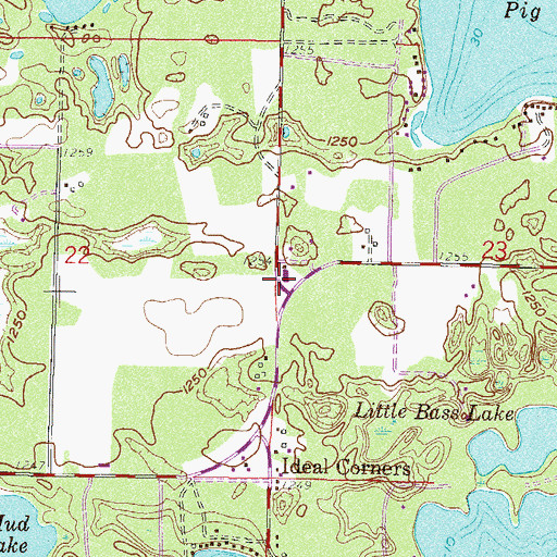 Topographic Map of Ideal Township Fire Department Station 1, MN