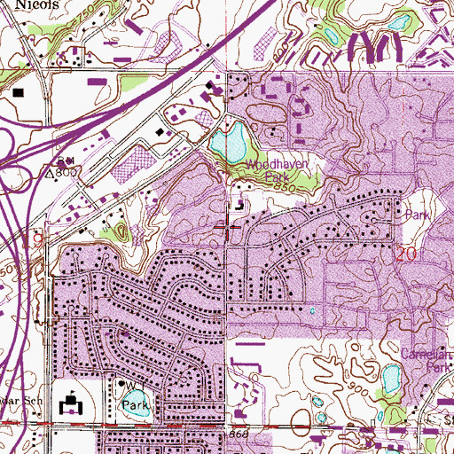 Topographic Map of Eagan Fire Department Station 1, MN