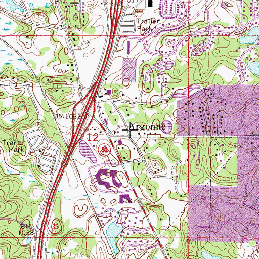 Topographic Map of Lakeville Fire Department Station 3, MN