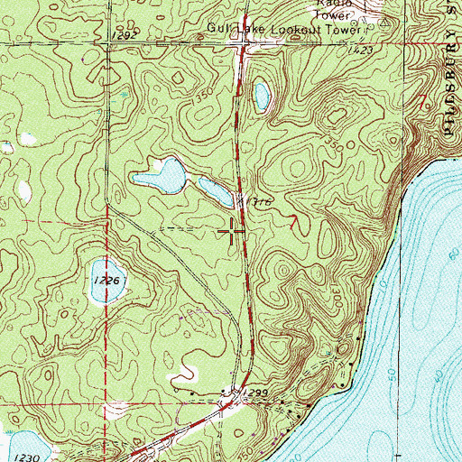 Topographic Map of Pillager Area Fire and Rescue Station 2, MN