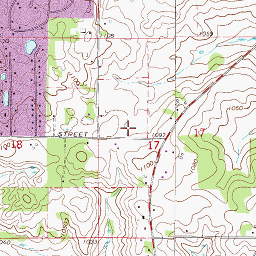 Topographic Map of Lakeville Fire Department Station 4 Headquarters, MN