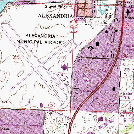 Topographic Map of Minnesota Department of Natural Resources Forestry Division, MN
