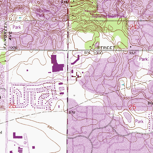 Topographic Map of Apple Valley Fire Department Station 3, MN