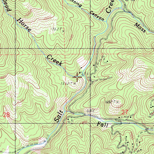 Topographic Map of Dead Horse Creek, CA