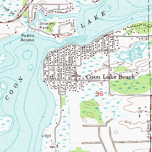 Topographic Map of East Bethel Fire Department Station 3, MN