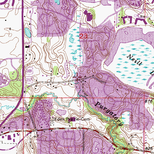 Topographic Map of Eden Prairie Fire Department Station 2, MN