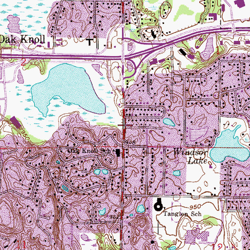 Topographic Map of Minnetonka Fire Department Station 2, MN
