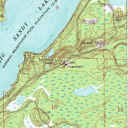 Topographic Map of McGregor Volunteer Fire Department Station 2, MN