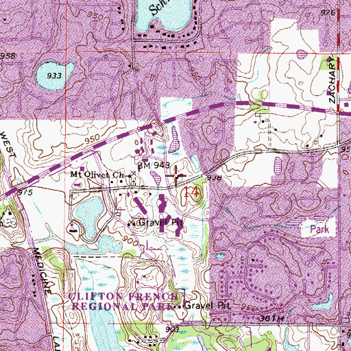 Topographic Map of Plymouth Fire Department Station 2, MN