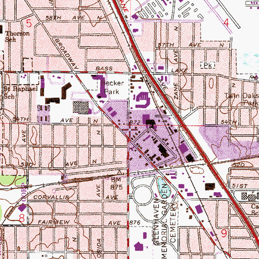 Topographic Map of West Metro Fire and Rescue District Station 1, MN