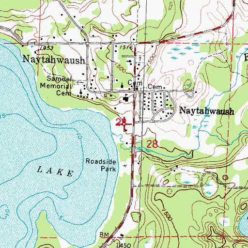 Topographic Map of Twin Lakes Volunteer Fire Department, MN