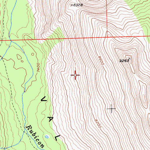 Topographic Map of Desolation Wilderness, CA