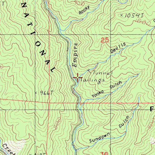Topographic Map of Devils Gulch, CA