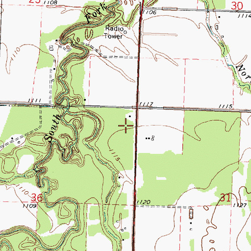 Topographic Map of Minnesota Department of Natural Resources Forestry Division Wannaska Field Office, MN