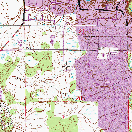 Topographic Map of Savage Fire Department Station 2, MN