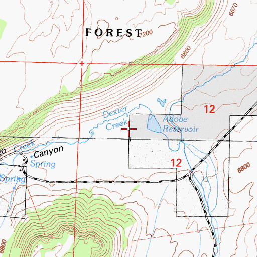 Topographic Map of Dexter Canyon, CA