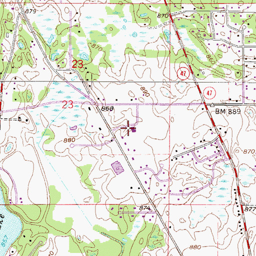 Topographic Map of Ramsey Fire Department Station 2, MN