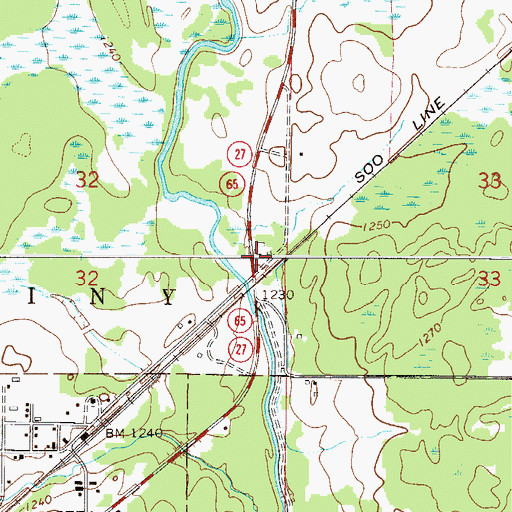 Topographic Map of Minnesota Department of Natural Resources McGrath Field Station, MN