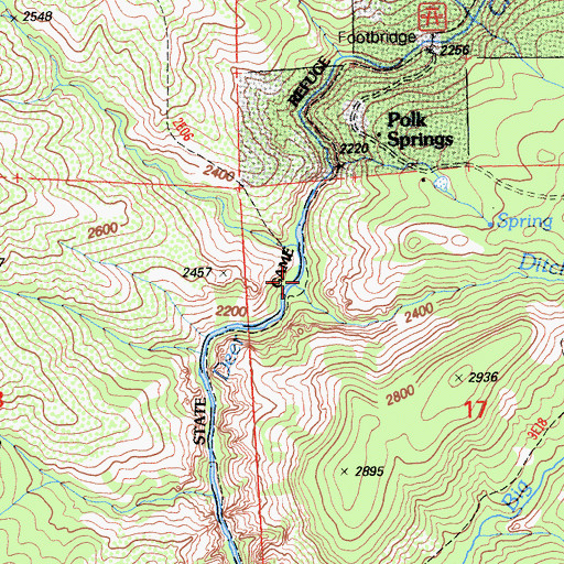 Topographic Map of Ditch Creek, CA