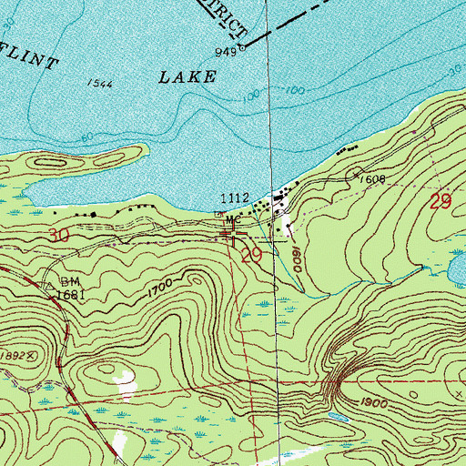 Topographic Map of Gunflint Trail Volunteer Fire Department Station 2, MN