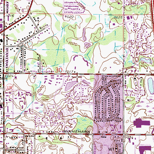 Topographic Map of Oakdale Fire Department Station 2, MN