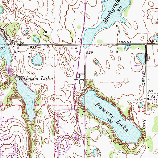 Topographic Map of Woodbury Fire Department Woodbury Drive, MN